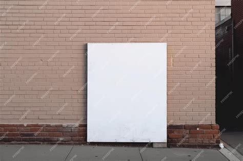 Premium AI Image | a Blank white mockup sign isolated outside AI Generative