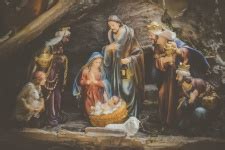 Mary And Joseph Looking At Jesus Free Stock Photo - Public Domain Pictures