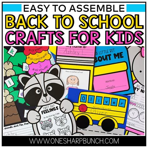 Back to School Crafts for Kids - One Sharp Bunch