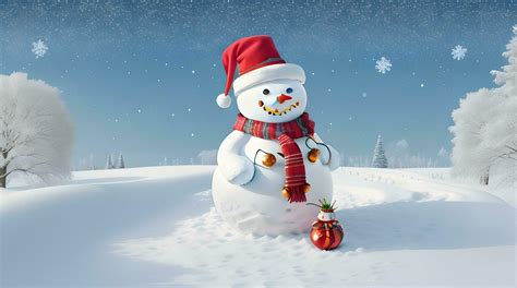 festive Christmas background with snowman 30613158 Stock Photo at Vecteezy