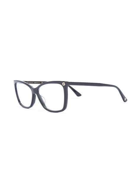 Gucci Eyewear Thin Rectangular Frame Glasses - Farfetch