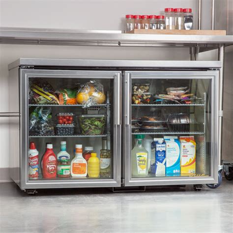 True TUC-48G-LP-HC-LD 48" Low Profile Undercounter Refrigerator with Glass Doors