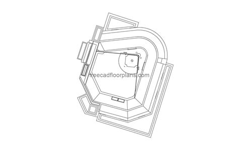 Professional Baseball Stadium - Free CAD Drawings