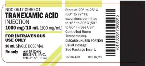 Tranexamic Acid Dosage