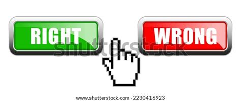 Right Wrong Web Buttons Isolated On Stock Vector (Royalty Free ...