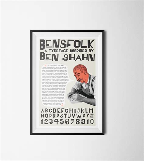 Ben Shahn Typographic Poster on Behance