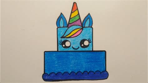Draw So Cute Unicorn Rainbow Cake