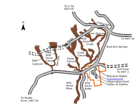 Goblin Valley State Park Map - Goblin Valley State Park UT USA • mappery