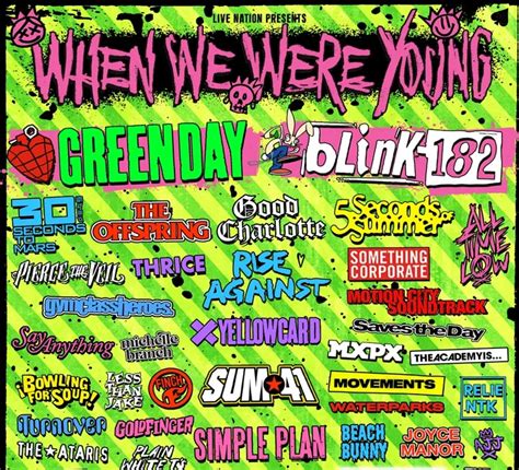 It's a Pop Disaster: Green Day & blink-182 To Headline 2023 When We Were Young Festival