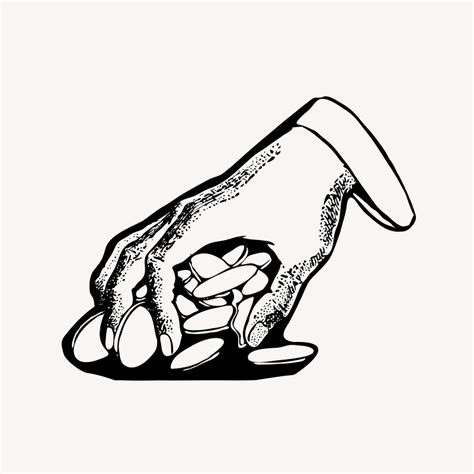 Grabbing coins, hand gesture illustration. | Free Photo - rawpixel