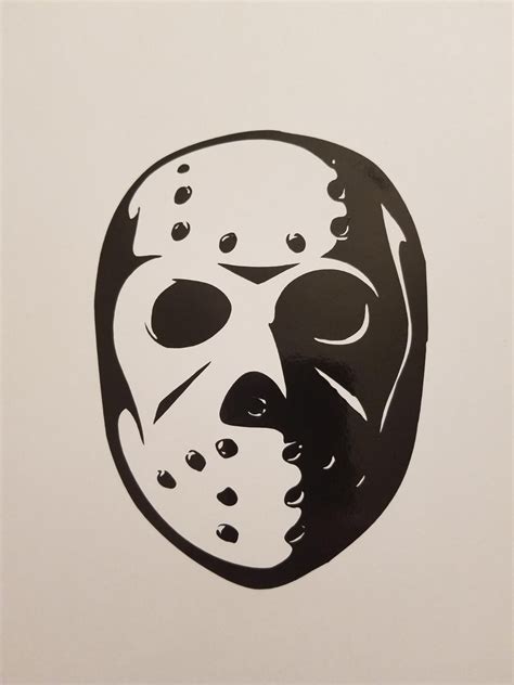 Animated Remake Jason Voorhees Hockey Mask Vinyl Decal | Etsy