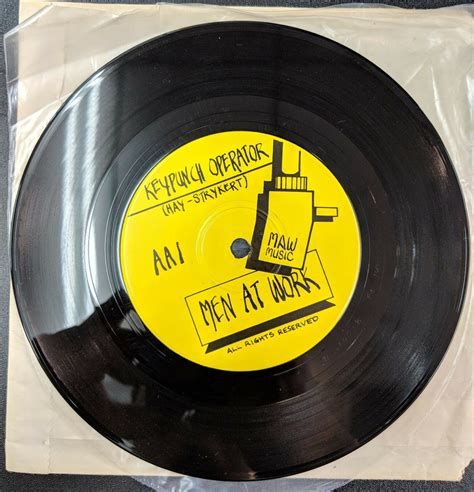 popsike.com - MEN AT WORK - FIRST SINGLE RECORDED - VINYL 45 - KEYPUNCH OPERATOR/DOWN UNDER ...