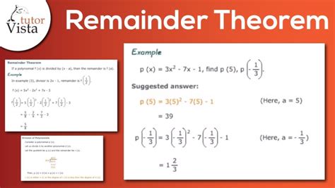 The Remainder Theorem - Top Online General