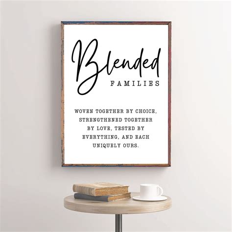 Blended Family Gift, Gift for Family Print Mixed Family Posters Gift ...