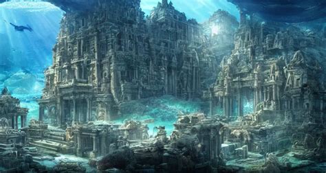 a magnificent photo of the lost city of Atlantis, | Stable Diffusion