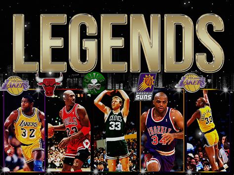 Five NBA Legends basketball player poster HD wallpaper | Wallpaper Flare