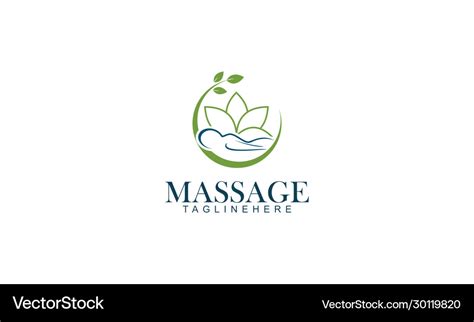 Body massage logo Royalty Free Vector Image - VectorStock