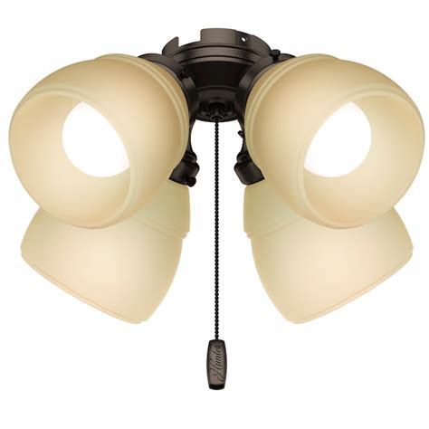 Hunter 14.97-in 4-Light Bronze LED Ceiling Fan Light Kit in the Ceiling ...