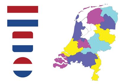 Map and flag of Netherlands 8212210 Vector Art at Vecteezy