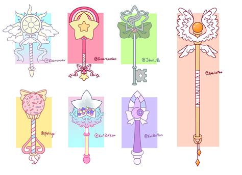 Magical girl wands by kakulolita on DeviantArt