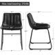 Topeakmart 2PCS 18'' H Dining Chairs Upholstered Faux Leather Coffee Chairs for Indoor Kitchen ...
