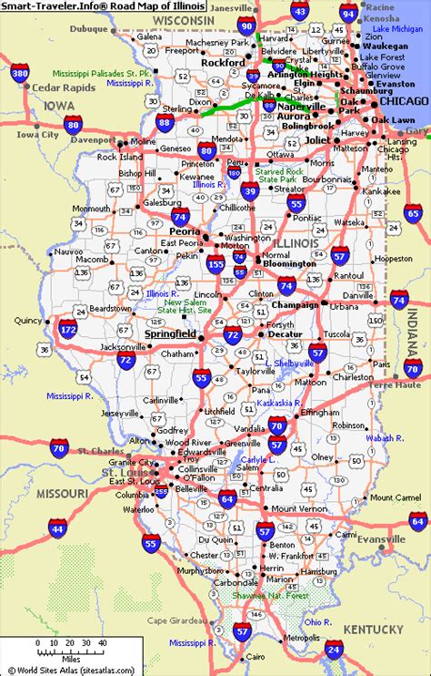 Map of Illinois Cities