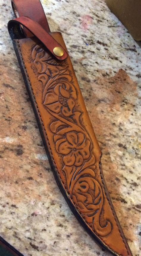 Buy Custom Large Bowie Knife Sheath Leather, made to order from Saxon Leather art | CustomMade.com