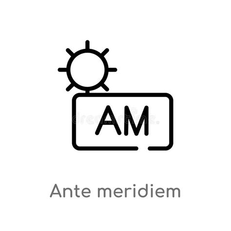 Ante Meridiem Icon Vector Isolated on White Background, Ante Meridiem ...