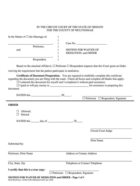 Multnomah county court forms: Fill out & sign online | DocHub