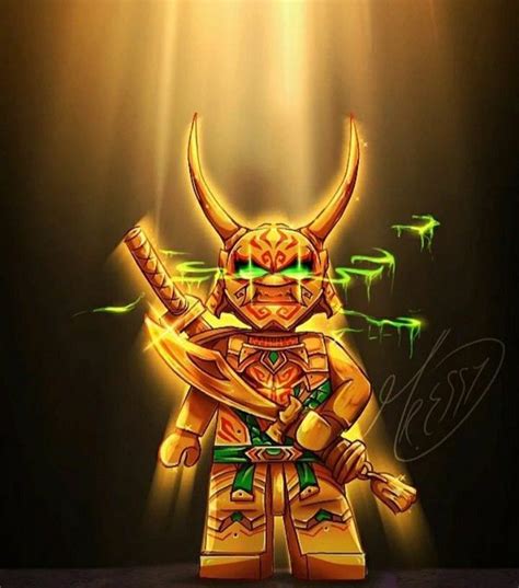 Golden Oni Lloyd | Lloyd ninjago, Lego ninjago, Animation art character design