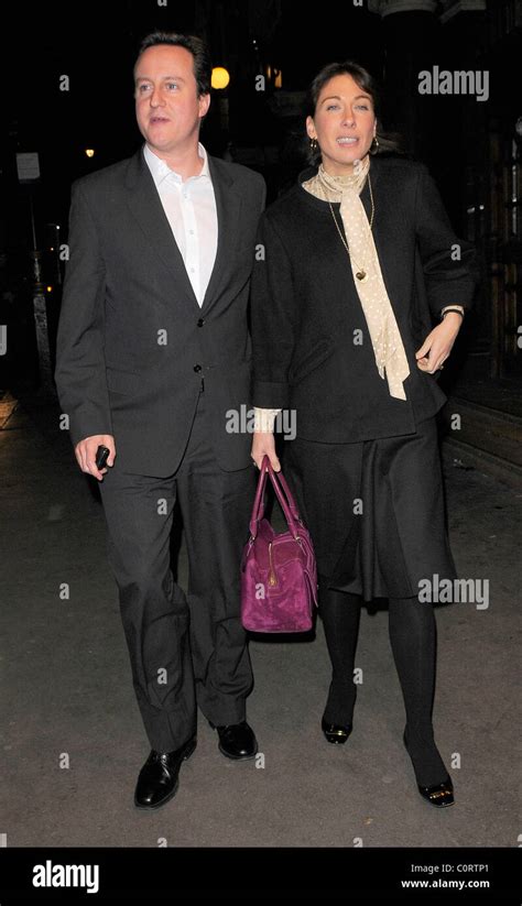 David Cameron and his wife leaving the English National Ballet 'The Sleeping Beauty ...