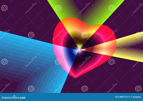 Conception and Visual Metaphor of Broken Heart. Stock Vector ...