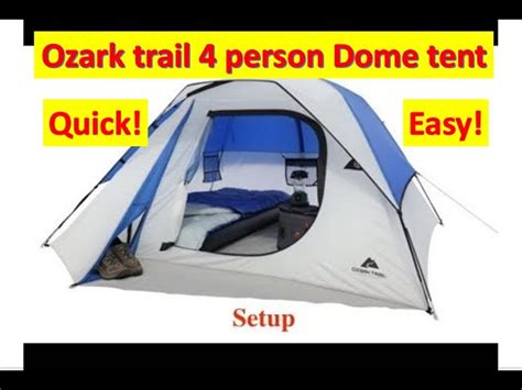 Ozark trail 4 person dome tent setup!! Super easy and quick setup ...