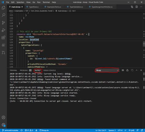 Bicep VS Code extension crashing · Issue #626 · Azure/bicep · GitHub