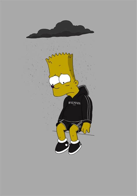 Download Bart Sad Storm Cloud Wallpaper | Wallpapers.com