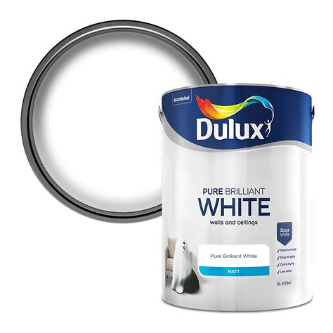 Buy DuluxWalls & Ceilings Matt Emulsion Paint - Pure Brilliant White ...