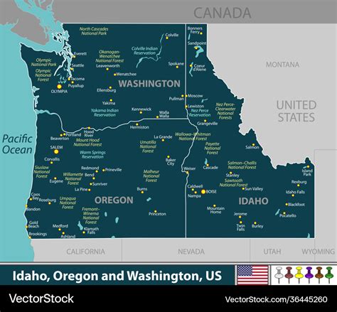 Washington And Oregon State Map - Moodle Spring 2024