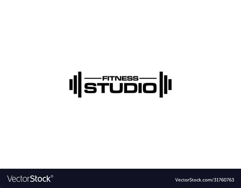 Creative and professional fitness studio for gym Vector Image