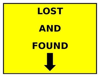 Lost and Found Printable Sign by Stephanie Menard | TPT