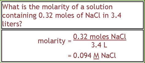 Molarity Chemistry Examples