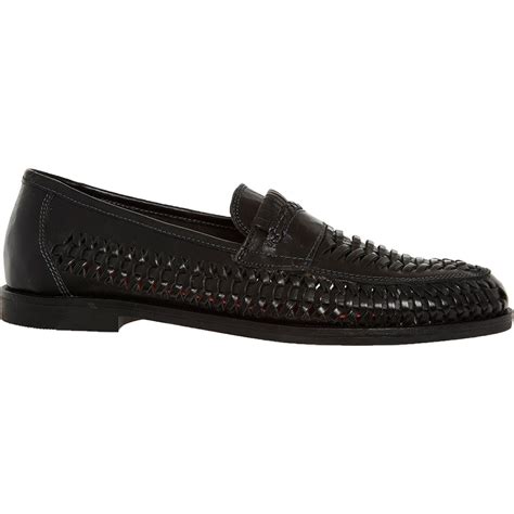 "RMX" Black Leather Loafers - TK Maxx | Black leather loafers, Leather loafers, Black leather