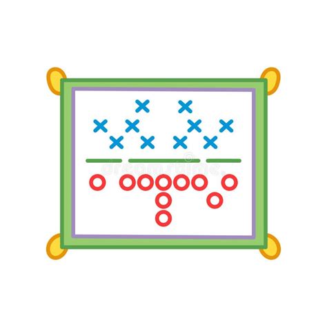 Isolated Ameican Football Play Chart Stock Vector - Illustration of ...