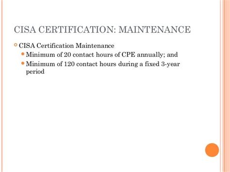 Cisa Certification Overview