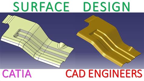 41. Surface design in Catia V5. - YouTube