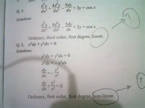 What makes a differential equation, linear or non-linear? - Mathematics Stack Exchange