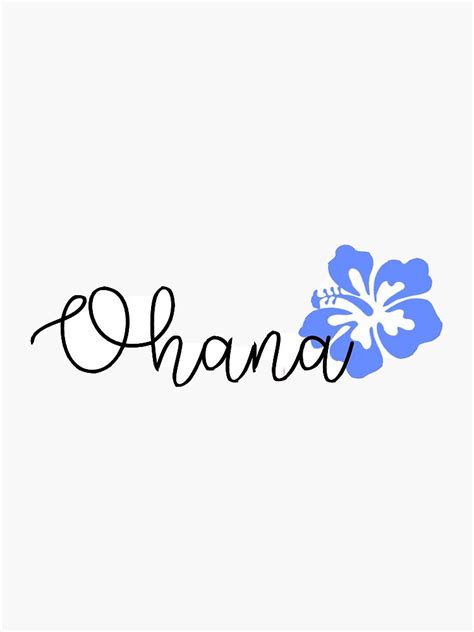 "Ohana" Sticker by happyk8e | Redbubble | Tatuaje de puntada, Tatuajes hawaianos, Ohana lilo y ...