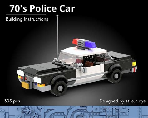 LEGO MOC 70's Police Car - LEGO CITY POLICE MOC by marinbrickdesign | Rebrickable - Build with LEGO