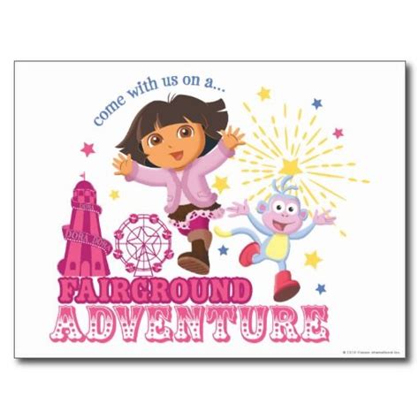 Dora The Explorer - Fairground Adventure Postcard Thank You Cards From ...