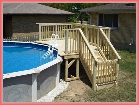 Incredible How To Build A Cheap Above Ground Pool Deck References