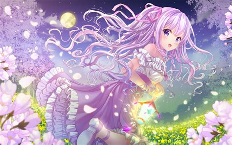 Anime Girl Purple Wallpapers - Wallpaper Cave